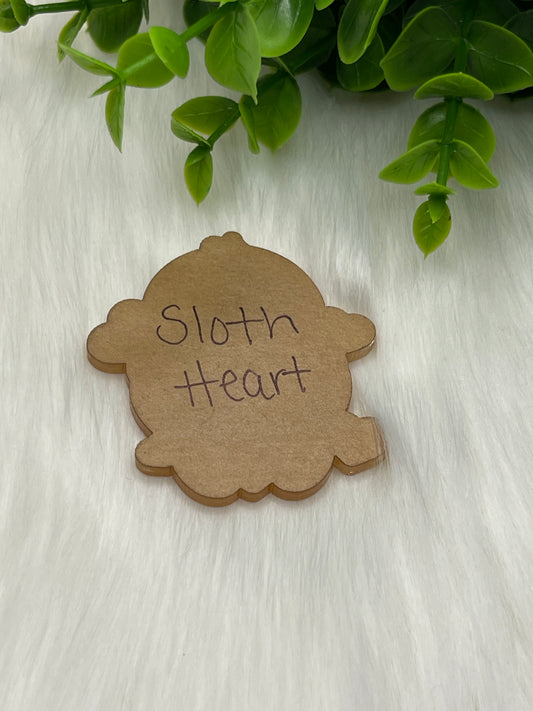 Sloth with Hearts 2" Custom Request Blank