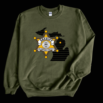 Star Design Crawford County Adult Crewneck Sweatshirt