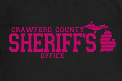 Simple Design Pink Crawford County Adult Long Sleeve T-Shirt