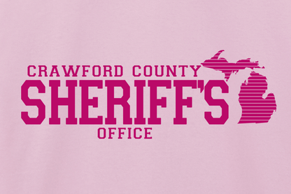 Simple Design Pink Crawford County Adult Long Sleeve T-Shirt