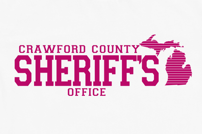 Simple Design Pink Crawford County Adult Long Sleeve T-Shirt