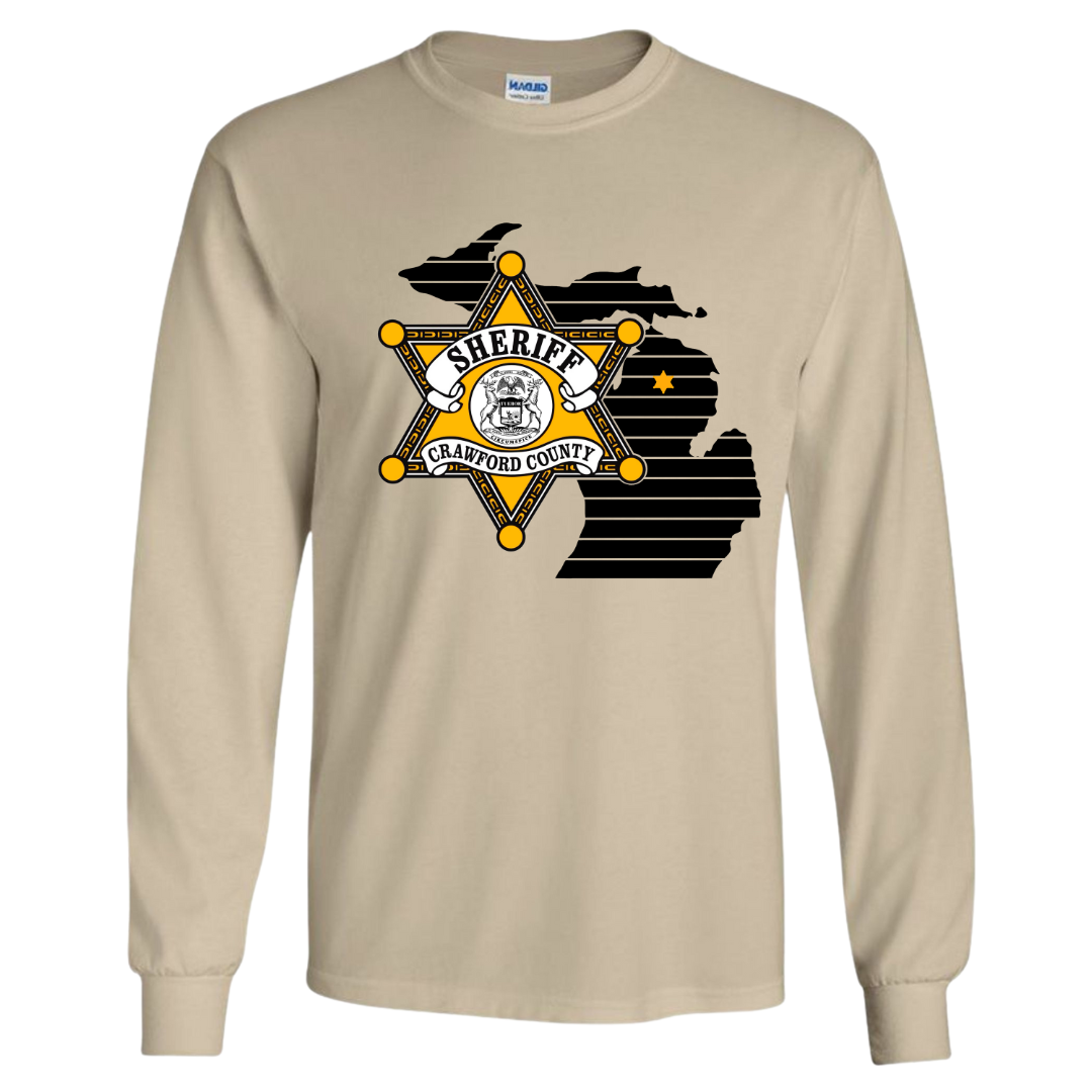 Star Design Crawford County Adult Long Sleeve T-Shirt