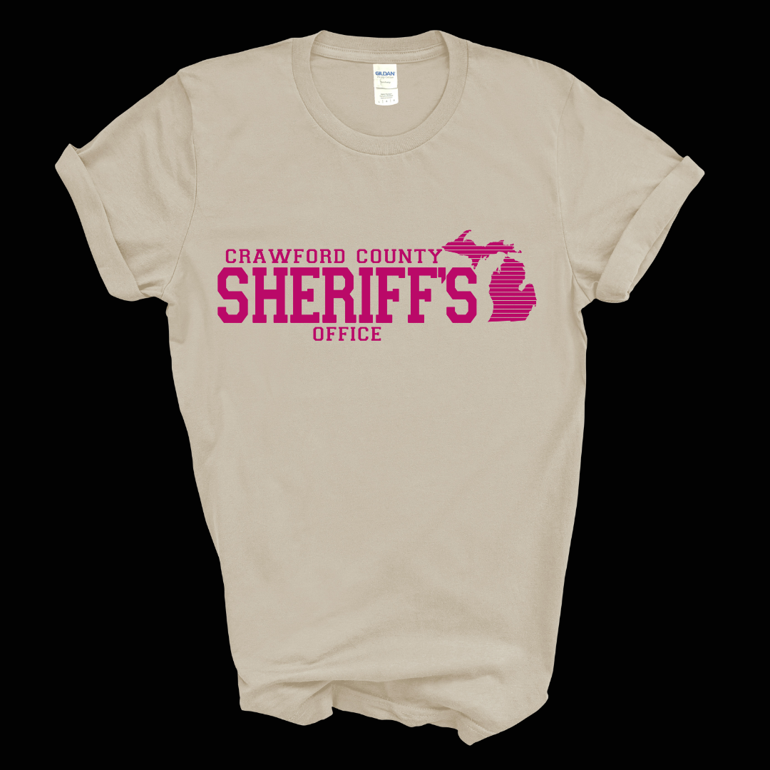 Simple Design Pink Crawford County Adult T-Shirt