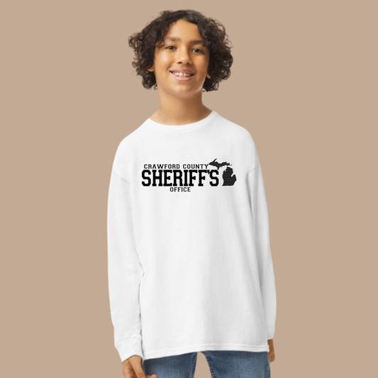 Youth Simple Design Crawford County Long Sleeve T-shirt