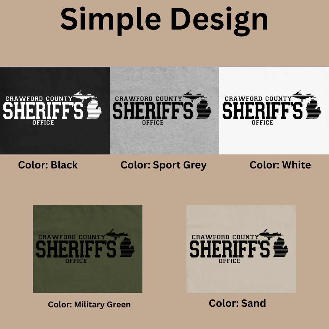 Simple Design Crawford County Adult Long Sleeve T-Shirt