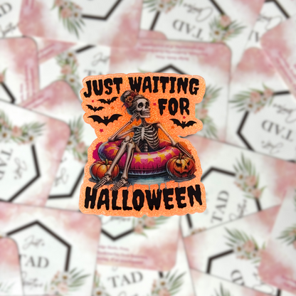 Just Waiting for Halloween Interchangeable Badge Topper