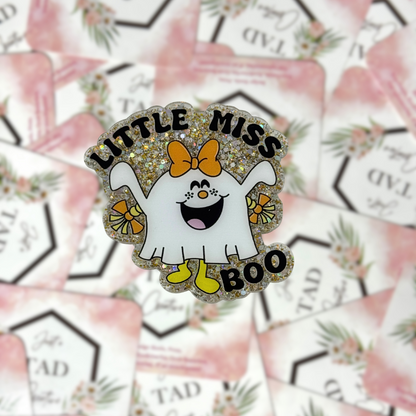 Little Miss Boo Interchangeable Badge Topper