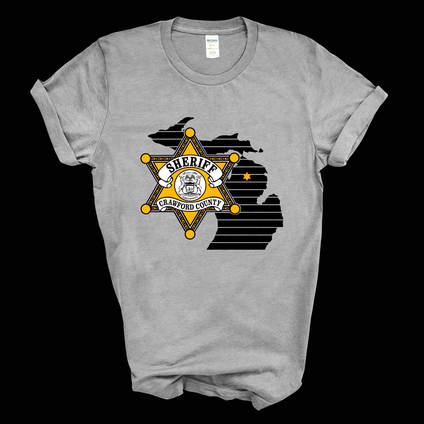 Star Design Crawford County Adult T-Shirt