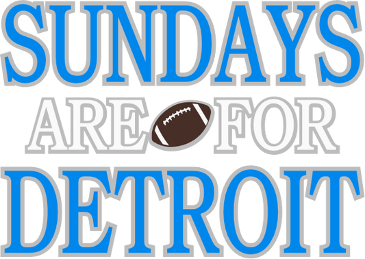 Sundays are for Detroit Football Interchangeable Topper