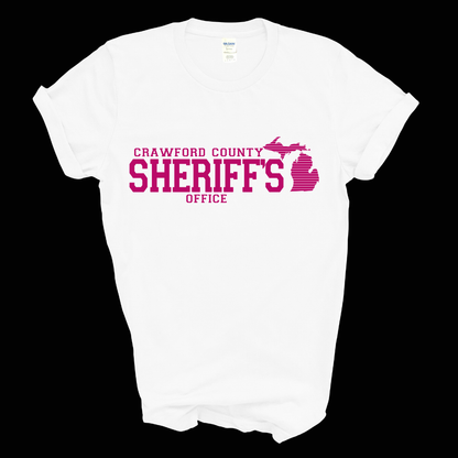 Simple Design Pink Crawford County Adult T-Shirt