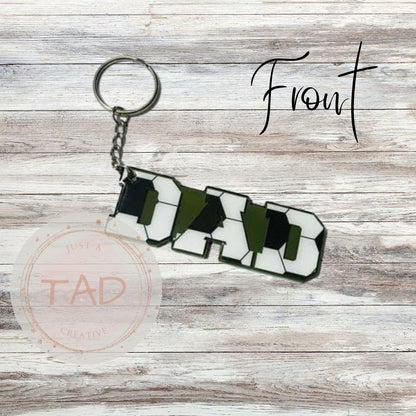 DAD 3" Keychain