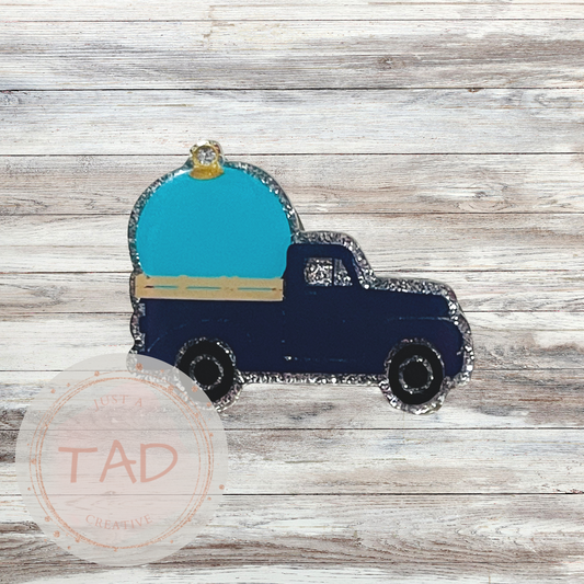Vintage Truck with Ornament Interchangeable Topper