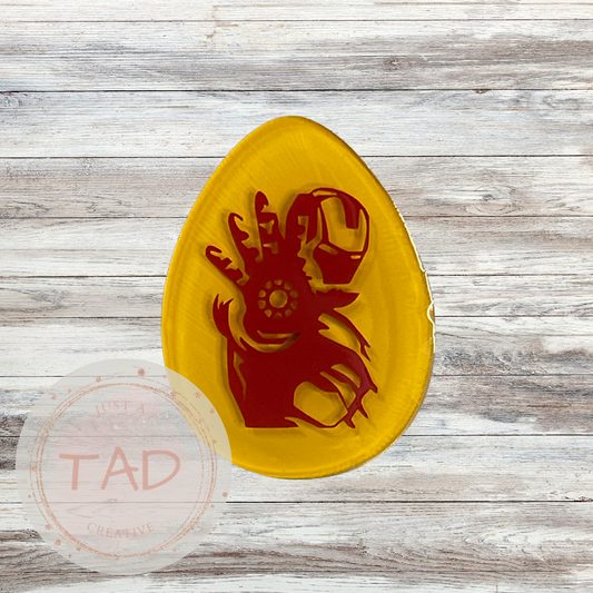 Yellow Hero Easter Egg Interchangeable Topper