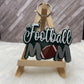 Football MOM 3" Glittered Keychain / Bag Tag