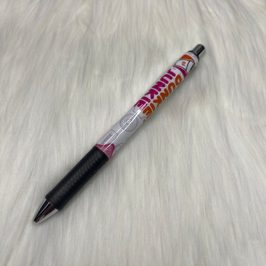 Dunkie Junkie Print Wrapped Gel Pen with Grip & Clip