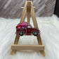 Vintage Truck with Hearts Interchangeable Badge Reel Topper